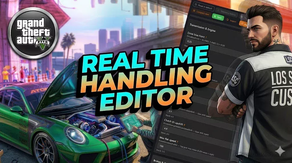 Real Time Handling Editor v3.1 for GTA 5 Real Time Handling Editor v3.1 for GTA 5