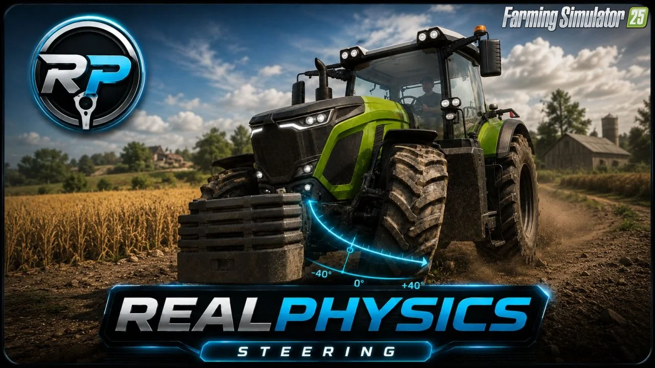 RealPhysics Steering v1.0.0.3 for FS25
