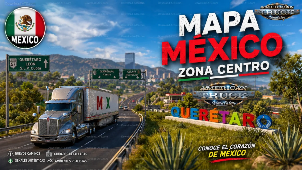 Mapa Mexico Zona Centro Map v1.60 (160.x) for ATS Mapa Mexico Zona Centro Map v1.60 (160.x) for ATS