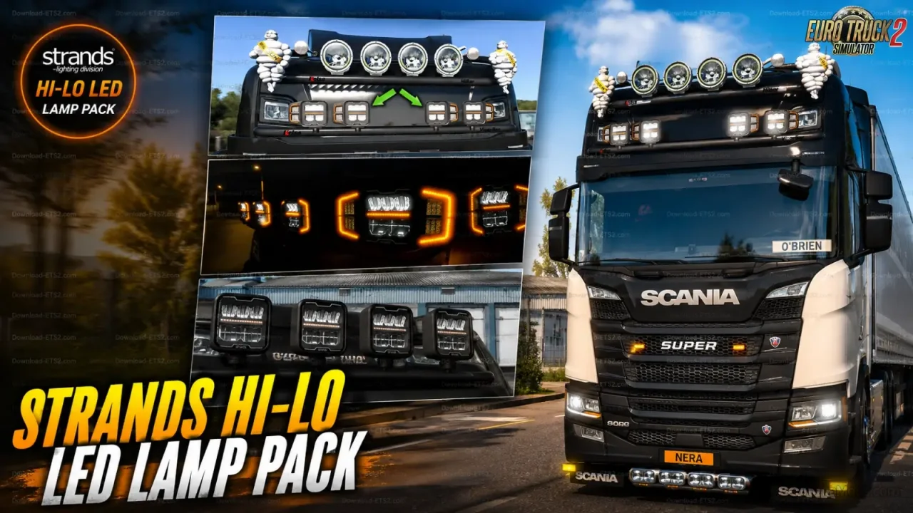 Strands HI-LO LED Lamp Pack v1.60 (1.60.x) for ETS2 Strands HI-LO LED Lamp Pack v1.60 (1.60.x) for ETS2
