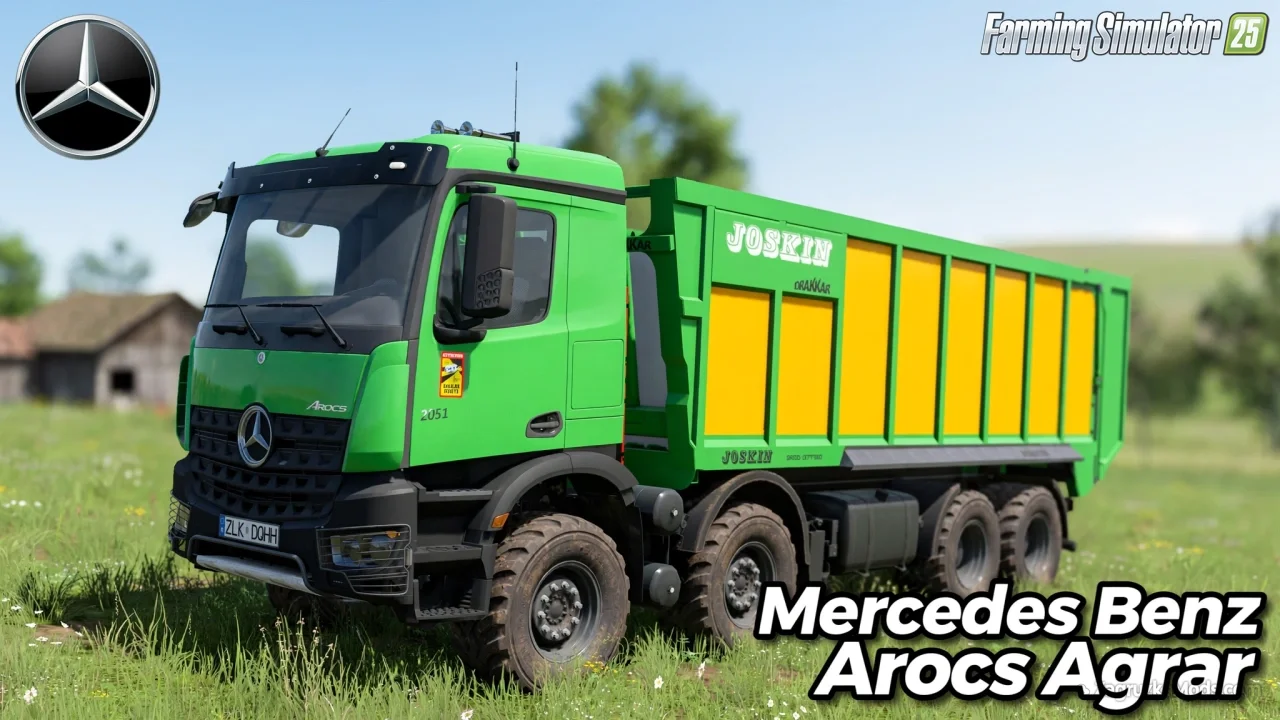 Mercedes Benz Arocs Agrar Truck v1.0.0.1 for FS25 Mercedes Benz Arocs Agrar Truck v1.0.0.1 for FS25