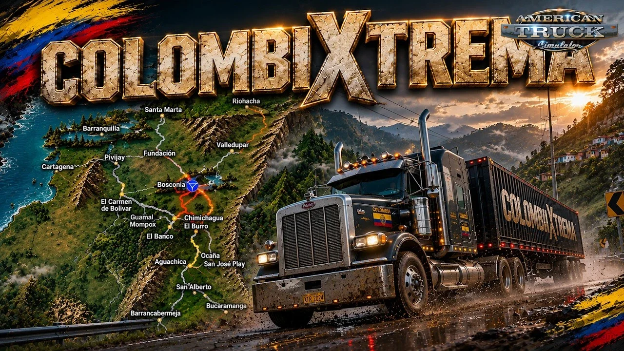ColombiXtrema Map v1.0 (1.60.x) for ATS ColombiXtrema Map v1.0 (1.60.x) for ATS
