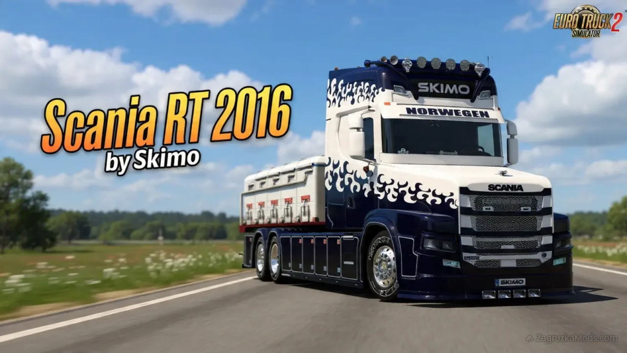 Scania RT 2016 + Interior v1.5 by Skimo (1.60.x) for ETS2