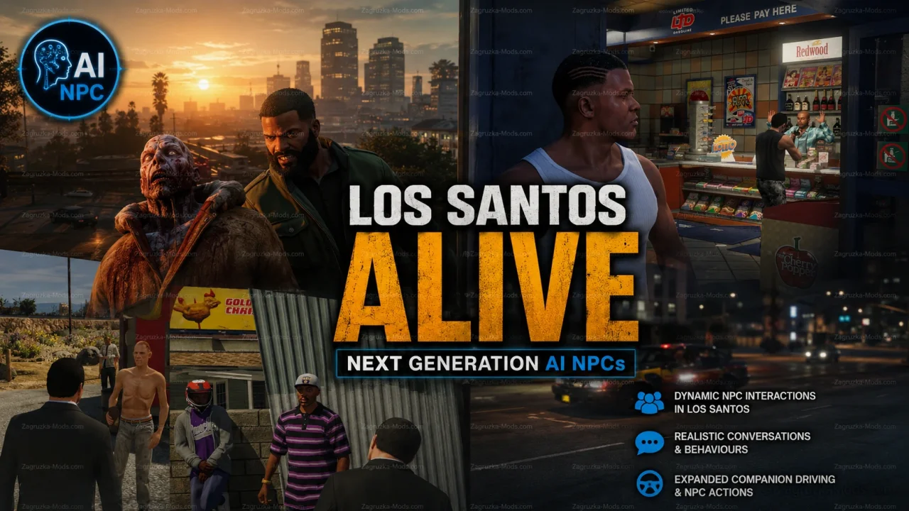 Los Santos Alive - Next Generation AI NPCs v0.2.1 for GTA 5 Los Santos Alive - Next Generation AI NPCs v0.2.1 for GTA 5