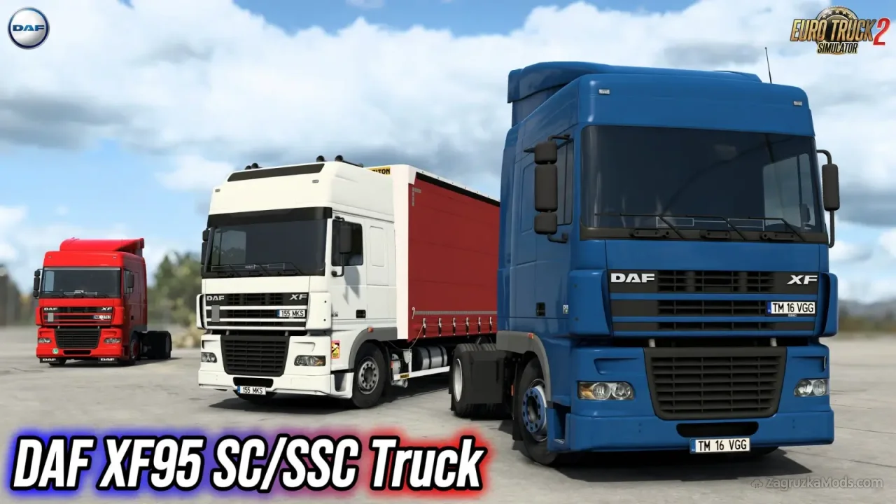 DAF XF95 SC/SSC Truck + Interior v2.4 (1.60.x) for ETS2