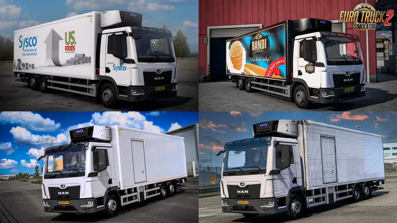 Man TGL 6x2 Truck + Interior v1.4 (1.60.x) for ETS2