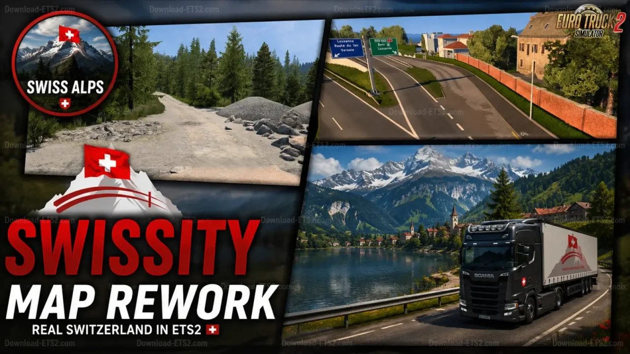 Swissity Map Rework v1.0 (1.60.x) for ETS2 Swissity Map Rework v1.0 (1.60.x) for ETS2