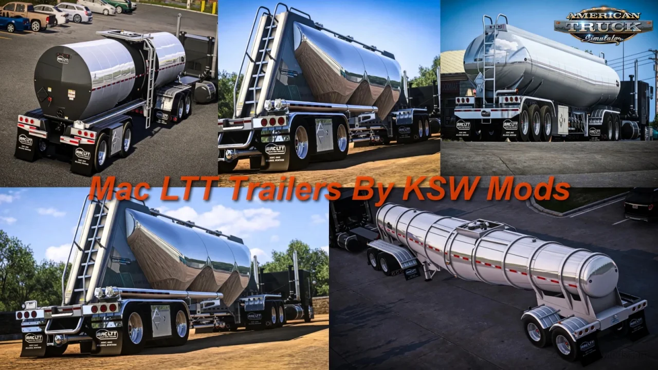 Mac LTT Trailers v1.0 By KSW Mods (1.60.x) for ATS