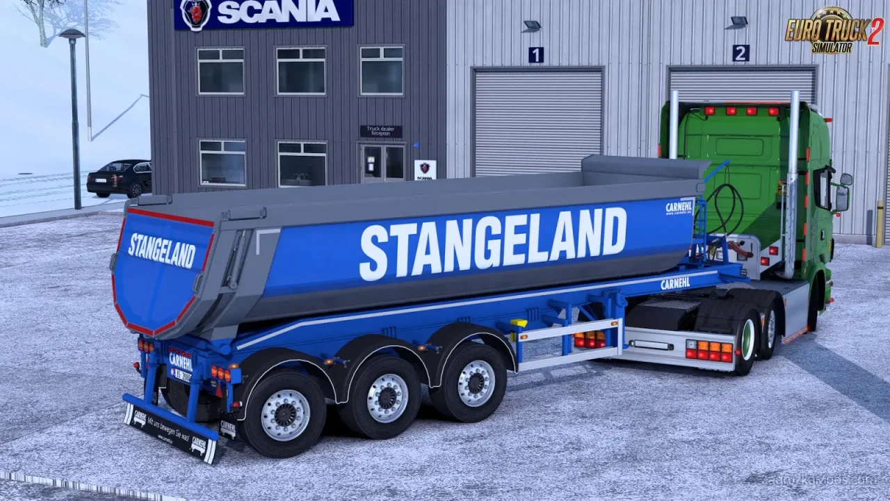 Carnehl Halfpipe Tipper Trailer v2.5 (1.60.x) for ETS2
