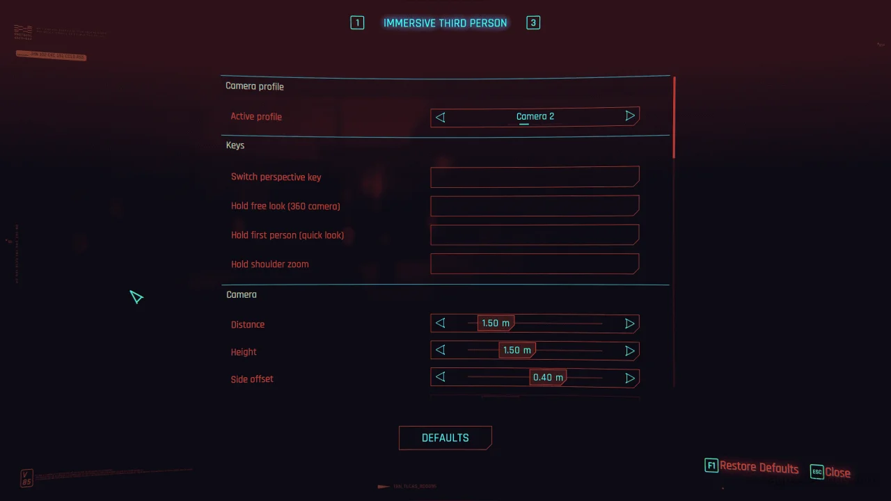 Immersive Third Person - Best Of Both Worlds v1.2 for CyberPunk 2077
