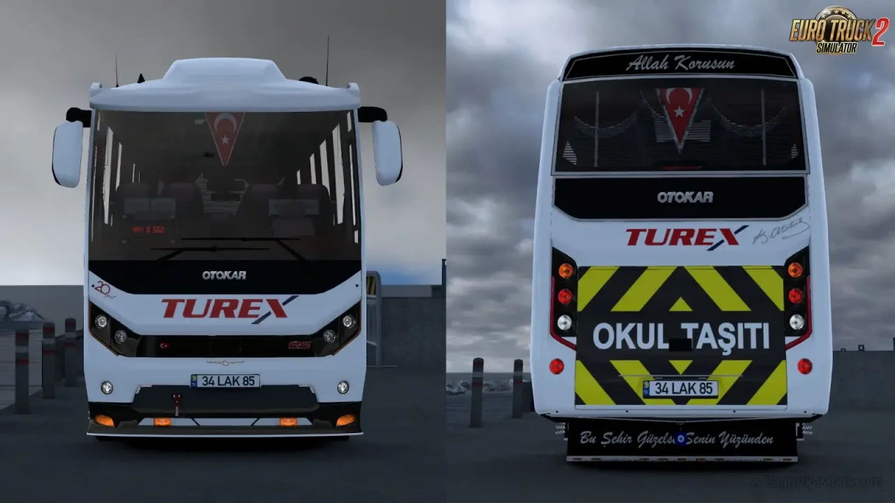 Otokar Sultan Mega Bus + Interior v3.0 (1.60.x) for ETS2