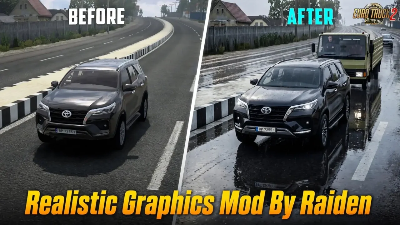 Realistic Graphics Mod v55.0 By Raiden (1.60.x) for ETS2 Realistic Graphics Mod v55.0 By Raiden (1.60.x) for ETS2