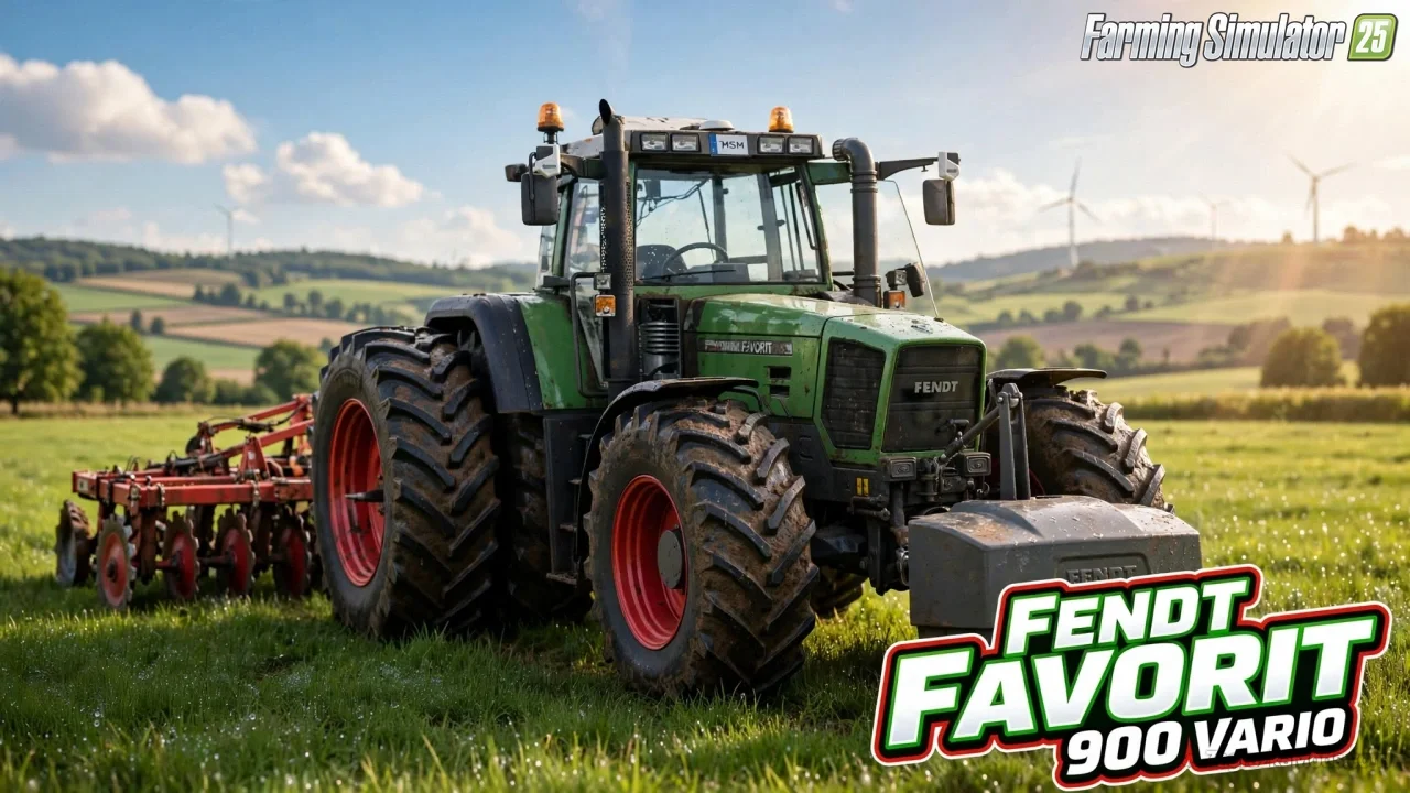 Fendt Favorit 900 Vario Tractor v2.0.0.3 for FS25