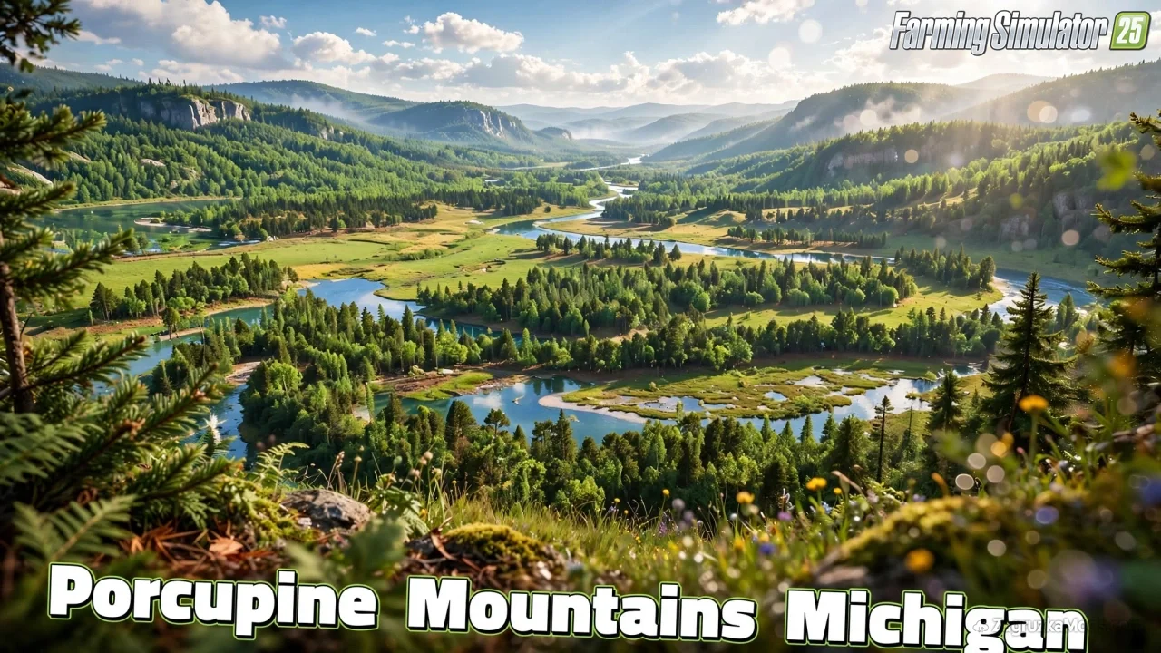 Porcupine Mountains Michigan Map v1.0.1.3 for FS25 Porcupine Mountains Michigan Map v1.0.1.3 for FS25