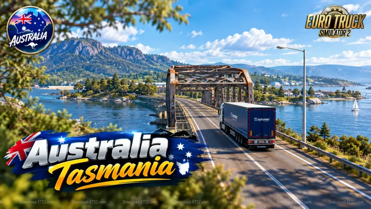 Australia (Tasmania) Map v5.3.2 By IvanMykyta (1.61.x) for ETS2 Australia (Tasmania) Map v5.3.2 By IvanMykyta (1.61.x) for ETS2
