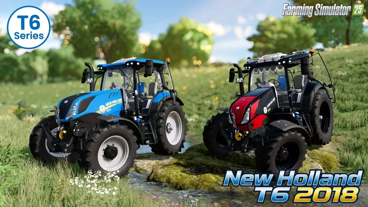 New Holland T6 2018 Tractor v1.0.0.7 for FS25 New Holland T6 2018 Tractor v1.0.0.7 for FS25