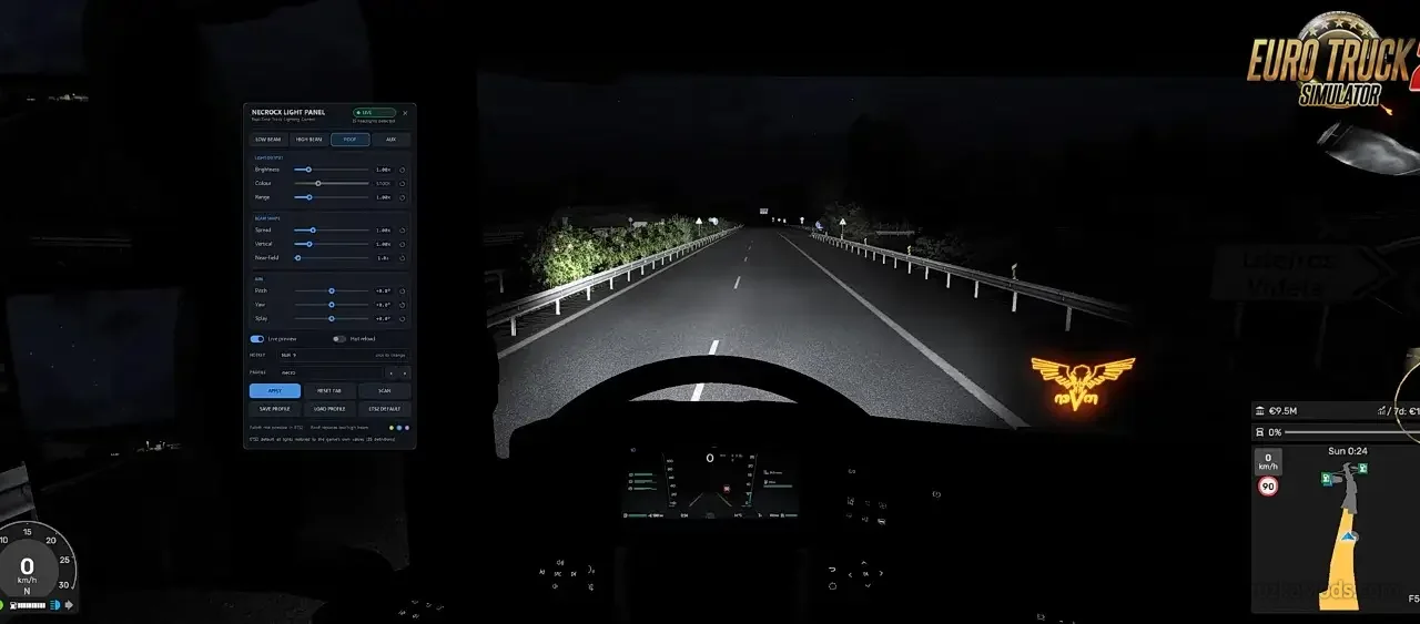 NecroCX Light Panel PlugIn v1.5 (1.61.x) for ATS and ETS2