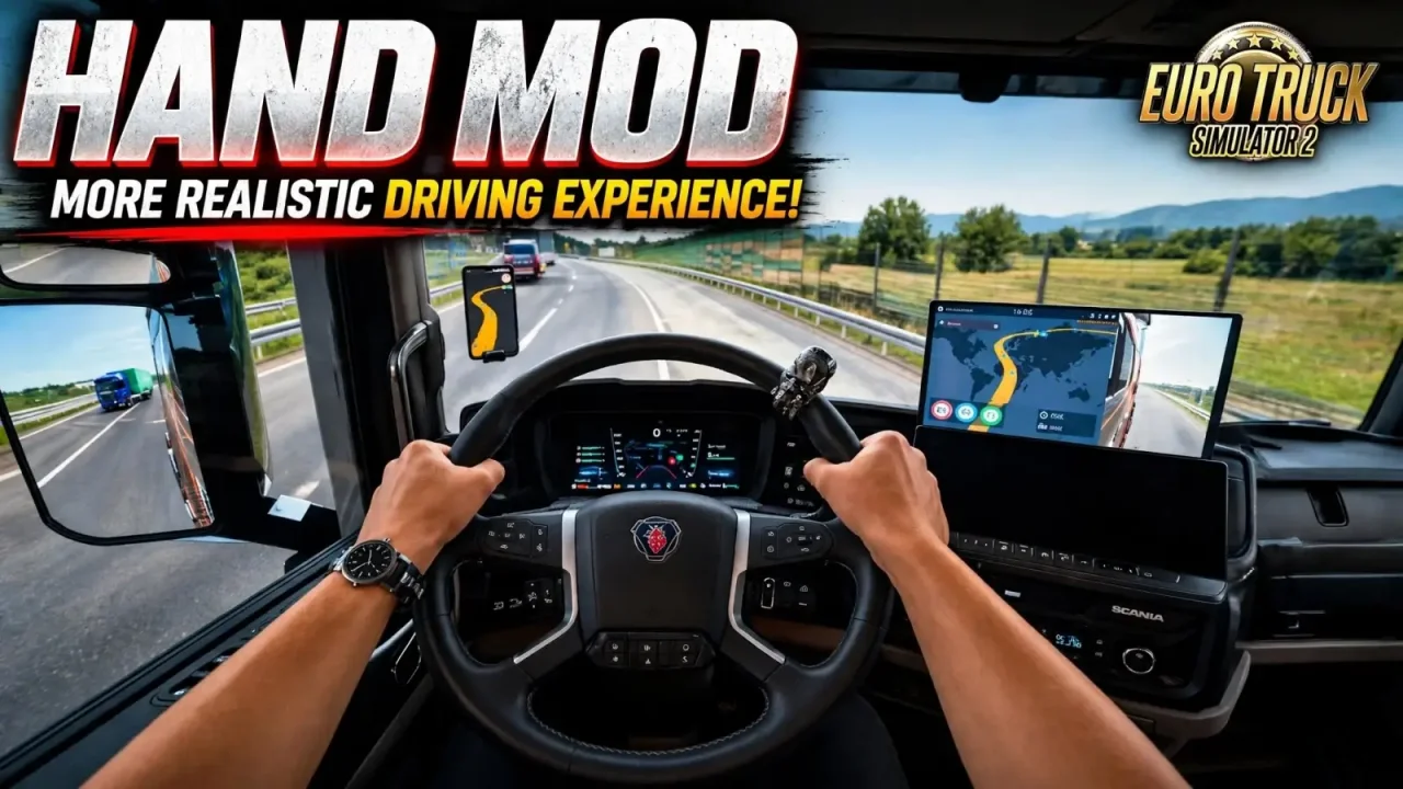 Driver Hands Mod v1.3 (1.61.x) for ETS2