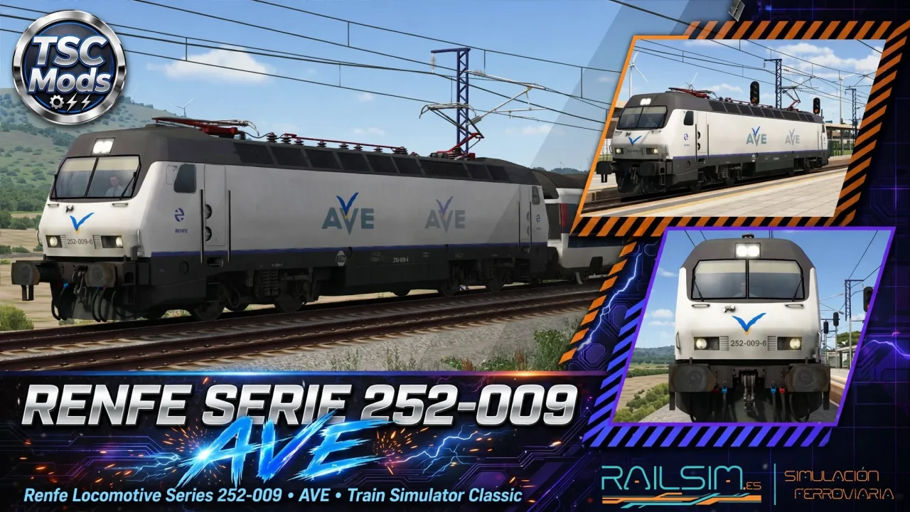Renfe Locomotive Series 252-009 AVE v1.0 for TSC