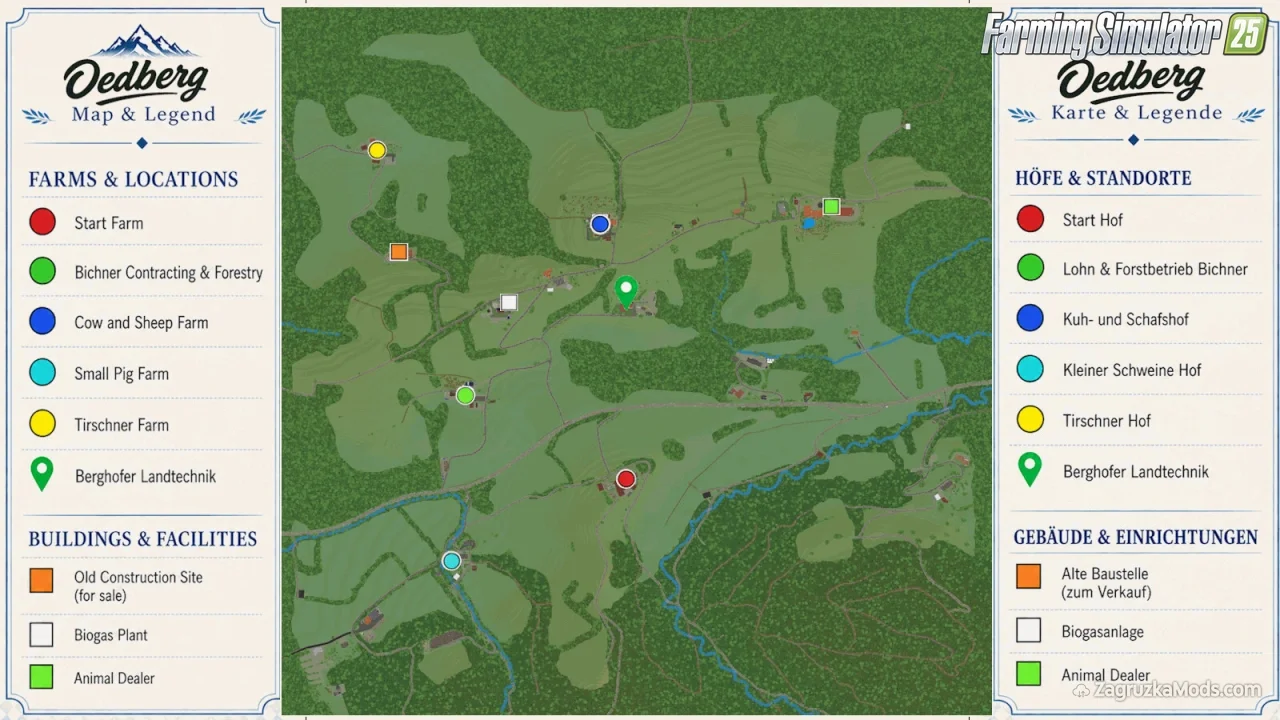 Oedberg At The Tegernsee Map v1.0 for FS25
