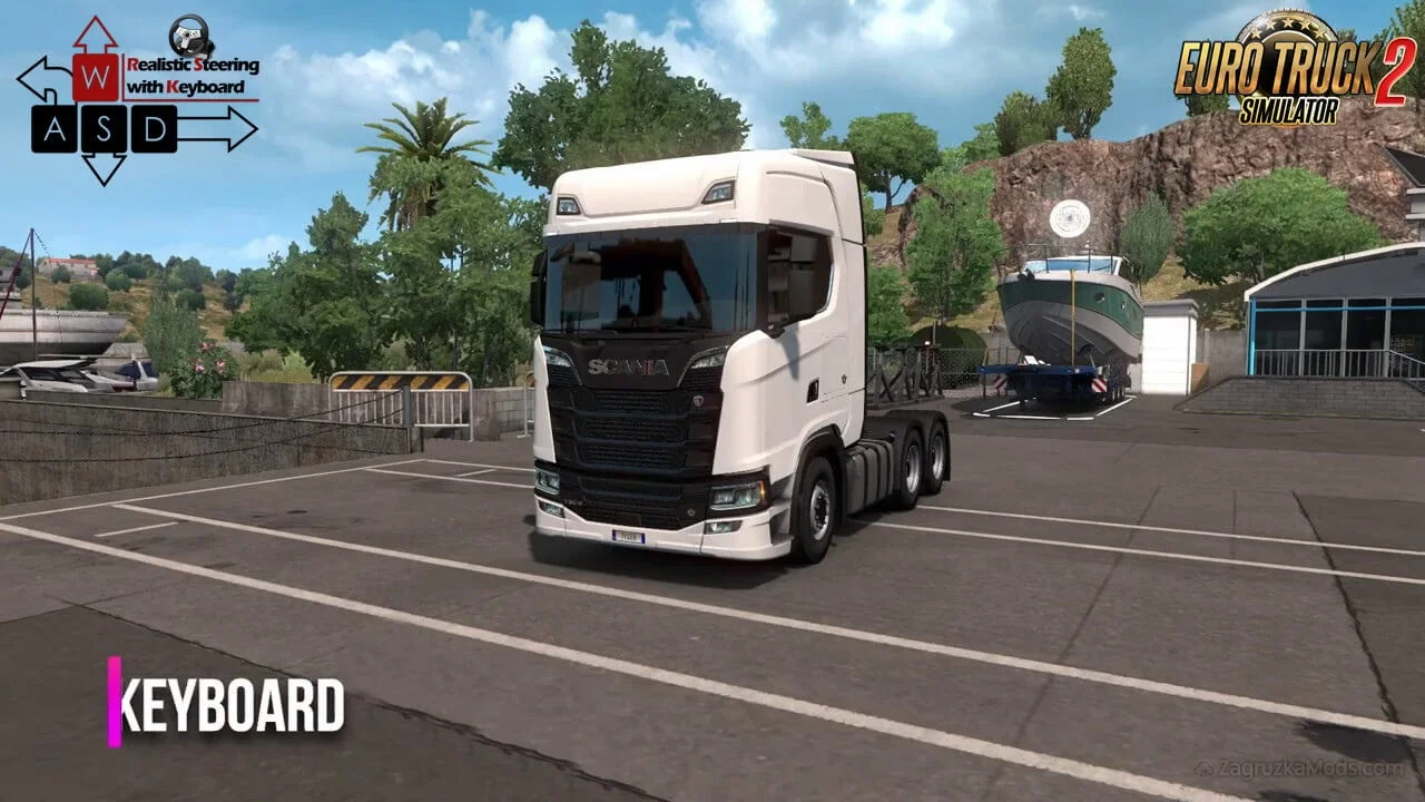 Realistic Steering with Keyboard v4.0.23 (1.62.x) for ETS2